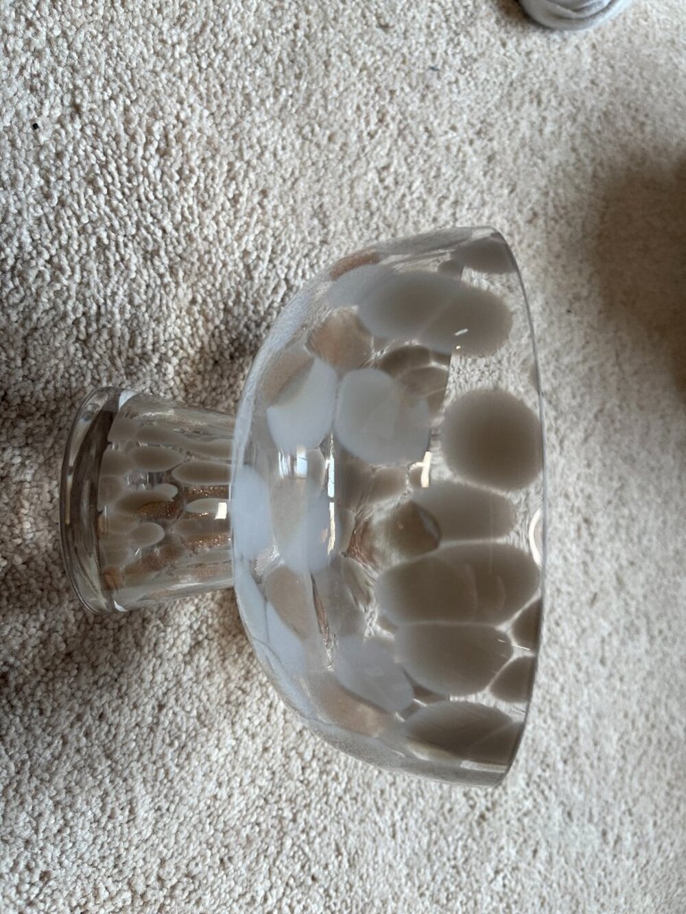 Murano Style Confetti Glass Footed Bowl